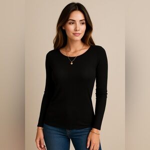 🏷️ Victoria's Secret Lace Ribbed Longsleeve TShirt Blouse large high low top